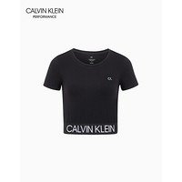 CK PERFORMANCE 2020秋冬新款 女装合身循环LOGO短袖T恤 4WF0K121 007-黑色 M