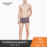 CK UNDERWEAR 经典款 男士潮流低腰四角平角内裤 NU8633 3QW-蓝底花纹 M