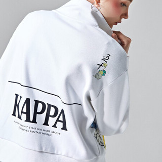 Kappa卡帕艺术家联名女运动卫衣宽松休闲开衫外套K0962MK21D 漂白-001 S