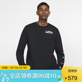 耐克NIKE KYRIE FRIENDS男子老友记凯里欧文长袖篮球T恤CD0937 Black 2XL