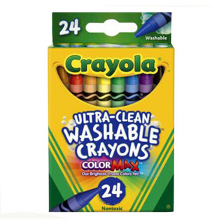 绘儿乐（Crayola） 儿童绘画DIY工具玩具 儿童礼物 儿童美术绘画蜡笔 安全超清洁可水洗 24色