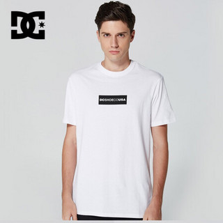 DCSHOECOUSA dc男士运动宽松纯棉休闲圆领短袖T恤 5226J705 白夹色WBB0 S