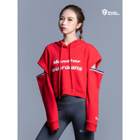 MSGD卫衣女春夏连帽烈焰红上衣运动休闲印花原创潮流 Flame Red 烈焰红 S(新品开售)