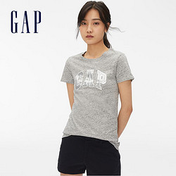 Gap 盖璞 215888  女装纯棉烫金LOGO短袖亲肤T恤