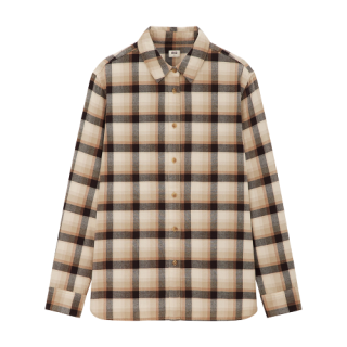 商品uniqlo优衣库女士法兰绒格子长袖衬衫429428