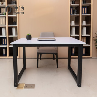 佳佰 现代简约钢木电脑桌 白色 120*60*75cm