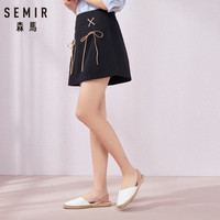 Semir 森马 蝴蝶结系带半身裙