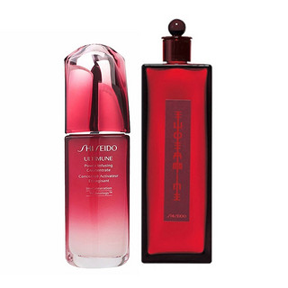 预售：SHISEIDO 资生堂 新红妍肌活精华露 圣诞限定款 75ml+红色蜜露化妆液 200ml