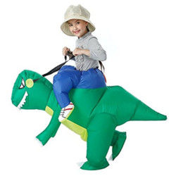 KIDNOAM 儿童立体充气人骑恐龙衣服 自动充气