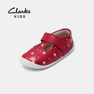 clarks其乐童鞋春夏迪士尼米妮联名0-1岁宝宝居家婴儿软底学步鞋 22.5 红色拼色