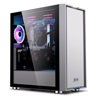 GOLDEN FIELD 金河田 魔术师 RGB ATX机箱 半侧透 冰川银