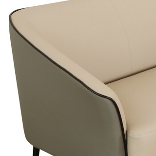 迪欧 DIOUS 简约现代 办公沙发 家用休闲沙发 JB009 茶白色 西皮 3+1+1组合款