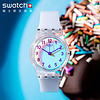 swatch 斯沃琪 瑞士手表 2020年春季 活力冰蓝 学生小巧清新石英男女表LK396