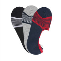 佐丹奴（Giordano） 男袜 袜子男士浅口船袜男袜学生三对装防滑隐形船袜01156001  灰/黑/蓝均码