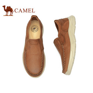 骆驼（CAMEL） 轻盈便捷套脚日常休闲皮鞋男 A022307270 黄棕 41