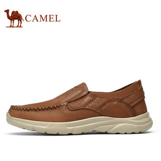 骆驼（CAMEL） 轻盈便捷套脚日常休闲皮鞋男 A022307270 黄棕 41