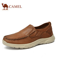 骆驼（CAMEL） 轻盈便捷套脚日常休闲皮鞋男 A022307270 黄棕 41