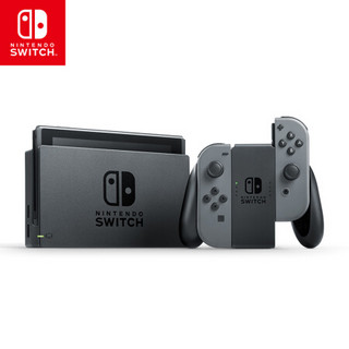 任天堂 Nintendo Switch 国行续航增强版灰色主机 & 游戏实体卡带 新 超级马力欧兄弟U 豪华版