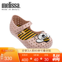 mini melissa梅丽莎2020春夏新品个性便利鞋粘卡通小童凉鞋32748 粉色/黄色/黑色 12