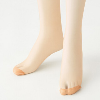 无印良品 MUJI 女式 柔软型 长筒袜 浅米色 L-XL
