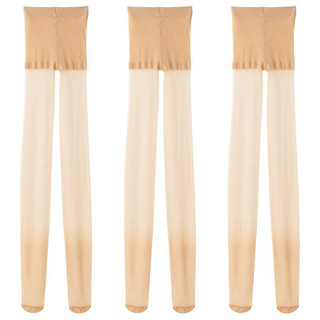 无印良品 MUJI 女式 柔软型 长筒袜 浅米色 L-XL