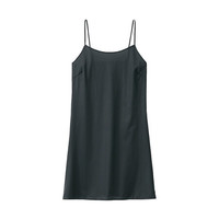 无印良品 無印良品 MUJI 女式 速干 吊带衬裙 黑色 L