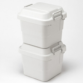 无印良品 MUJI PP耐压收纳箱 小 整理箱 半透明 约长40.5x宽39x高37cm 承重100kg
