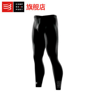 COMPRESSPORT马拉松运动装备跑步压缩长裤 马拉松运动越野紧身裤掌控系列 黑色 T1