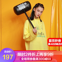 KELME/卡尔美 2020春季新款巴塞罗那系列连帽宽松套头休闲卫衣女TT90162001 黑色 S/155