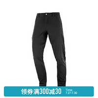 萨洛蒙（Salomon）男款防溅水休闲长裤WAYFARER TAPERED PANT M C11014黑色 54/R