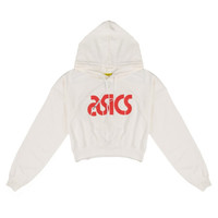 ASICSTIGER 亚瑟士运动休闲连帽卫衣短款时尚上衣女【AT】 奶白色 L