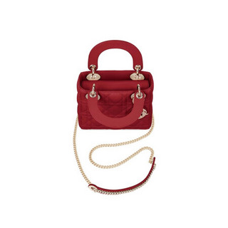 Dior 迪奥 Lady Dior系列 女士迷你手袋 M0505OCAL_M52R 红色