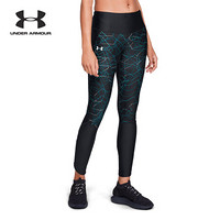 安德玛官方UA Armour女子运动印花紧身裤Under Armour1320323 黑色011 M