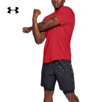 安德玛官方UA Charged Cotton男子运动短袖T恤Under Armour1351570 红色608 L