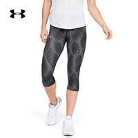 安德玛官方UA Fly Fast女子运动印花紧身中裤Under Armour1350983 黑色003 M