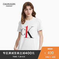 【CKONE】CK UNDERWEAR 2020春夏款 女装LOGO家居服QS6436 100-白色 M