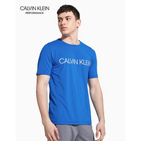 CK PERFORMANCE 2020春夏款男装 合身针织运动短袖T恤4MS0K104 489-蓝色 L