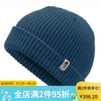 The North Face北面男士帽子针织帽毛线帽时尚翻边帽NF0A3FG6 BLUE WING TEAL