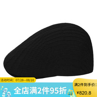 Kangol男帽平顶帽秋冬款鸭舌帽前进帽贝雷帽条纹K3255HT-1 Black S