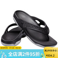 CROCS卡骆驰男鞋凉拖凉鞋夹趾204961 Black/Light Grey 204961 10