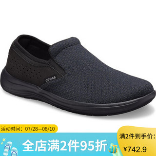 CROCS卡骆驰男士一脚蹬舒适透气懒人鞋休闲徒步鞋205807 Black / Black 10