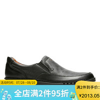 Clarks其乐皮鞋休闲鞋低帮套脚男鞋26127952 Black Leather 11.5M