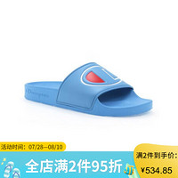 Champion冠军女士拖鞋凉鞋一字式家居鞋Active Blue 10310W Active Blue 7