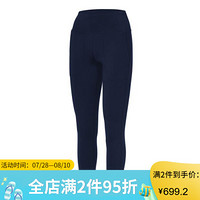 Champion冠军女士吸汗紧身裤打底裤纯色修身运动裤 M4389 Athletic Navy L