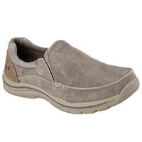 SKECHERS斯凯奇男鞋一脚蹬帆布鞋休闲鞋低帮64109 Khaki 10