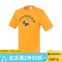 Champion冠军男款T恤上衣圆领短袖Heritage斗牛犬T1235  549803 Gold Glimmer 2XL