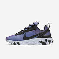 耐克Nike React Element 55 Premium女子运动跑步鞋AR4269 Black/Pink/White/Black 9.5