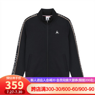 【20新品】乐卡克法国公鸡简约时尚拼接休闲立领拉链开衫外套男 黑色 M