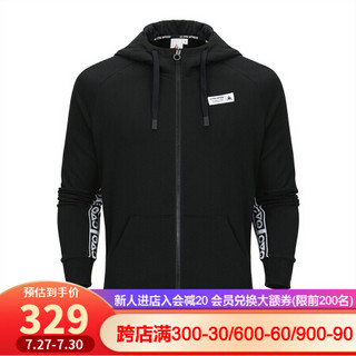 乐卡克公鸡摩登字母印花带帽拉链开衫男CY-5625191 黑色 M