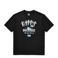 Kappa卡帕哆啦A梦联名情侣男女纯棉运动短袖休闲T恤夏季半袖2020新款|K0AX2TD63D 黑色-990 S